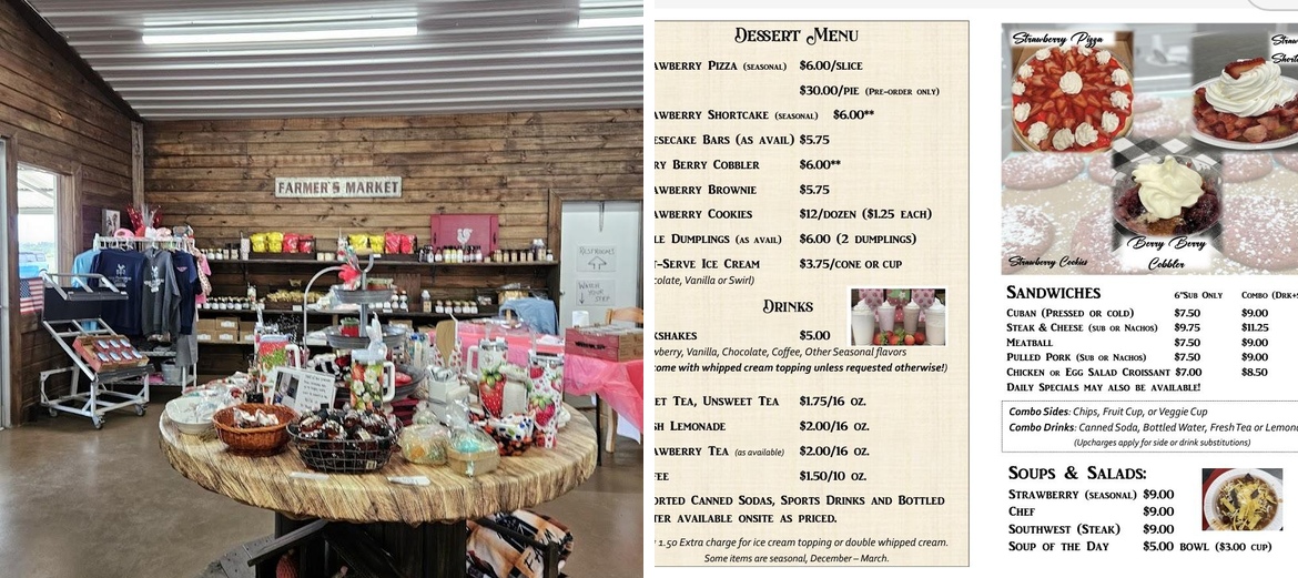 The Farmhouse at Gillman Farms Menu